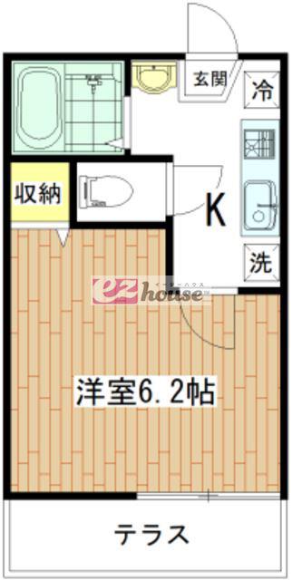 コーポ上荻(1K/1階)の間取り写真