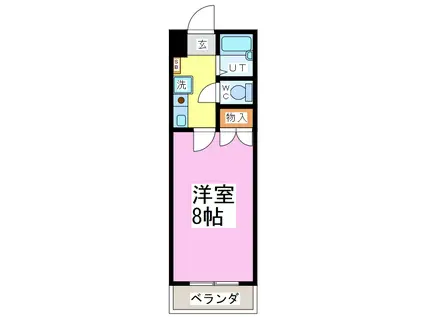 シャトレU(1K/3階)の間取り写真