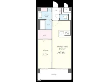 サンクレール(1LDK/5階)の間取り写真