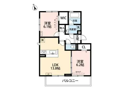 スターブル幸加II(2LDK/3階)の間取り写真