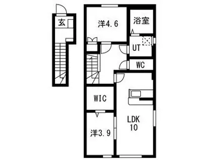 T・MハウスII(2LDK/2階)の間取り写真