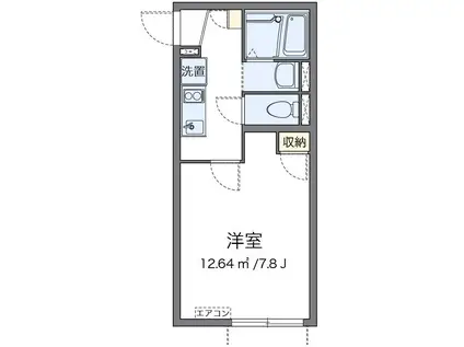 クレイノラ コルテ(1K/2階)の間取り写真