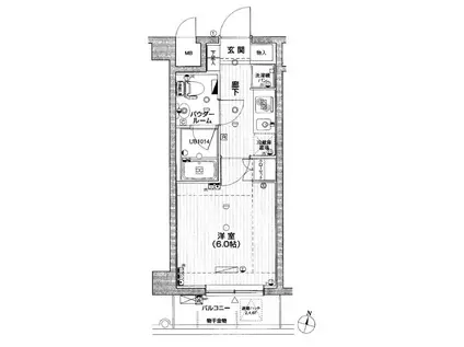 シンシティー板橋本町(1K/2階)の間取り写真