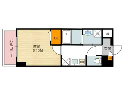 アーバンパーク住之江公園1(1K/5階)の間取り写真