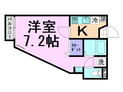 フォステリア岩槻(1K/1階)の間取り写真