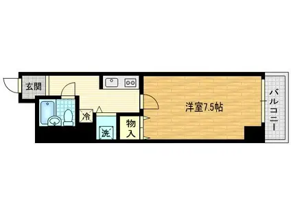 グランフォルム御池(1K/5階)の間取り写真