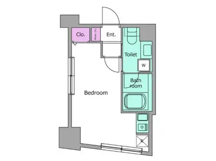 レジディア恵比寿II(ワンルーム/8階)の間取り写真