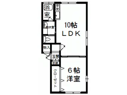 メゾンオリンピア(1LDK/1階)の間取り写真