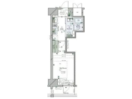 コンシェリア東京(1K/10階)の間取り写真