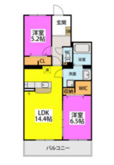 GRAN GRACE久留米南I(2LDK/1階)の間取り写真