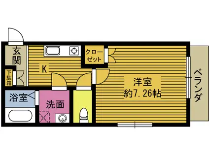 REGULUSNK(1K/2階)の間取り写真