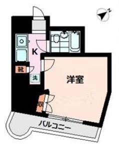 グローリア初穂町田(1K/10階)の間取り写真