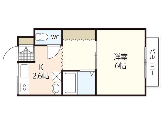 貴らぶね(2K/1階)の間取り写真