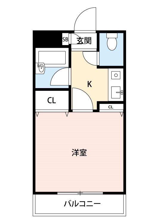 ベルファース朝霞台(1K/3階)の間取り写真