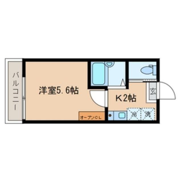 フルール久我山(1K/2階)の間取り写真
