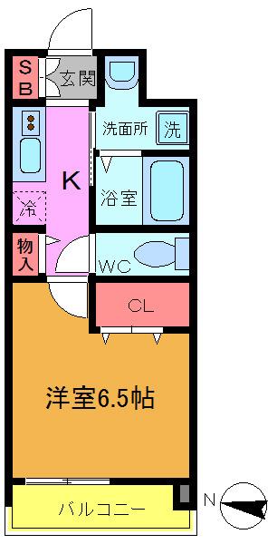 レジディア船橋II(1K/3階)の間取り写真
