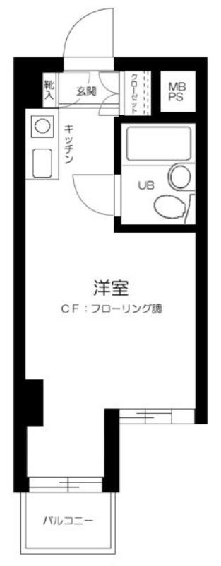 トップ不動前(ワンルーム/2階)の間取り写真
