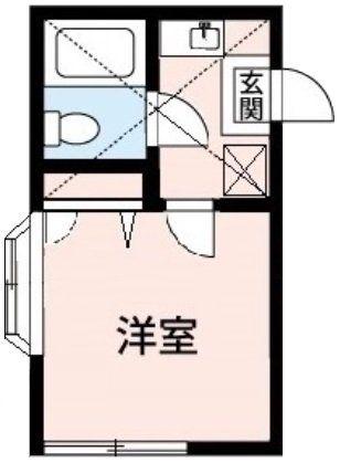 アルカディア(1K/1階)の間取り写真