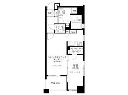 プレシス東神田(1LDK/6階)の間取り写真