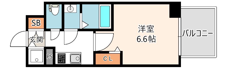 エスリード大阪CENTRAL AVENUE(1K/11階)の間取り写真