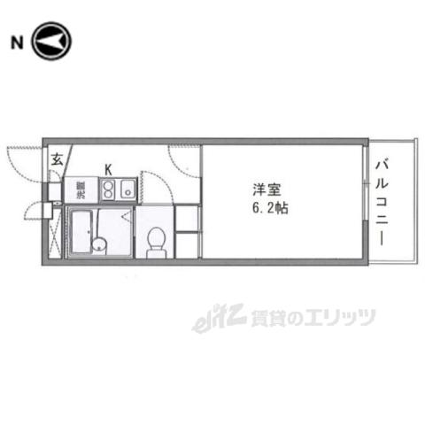 レオパレスアルモニⅡ(1K/2階)の間取り写真