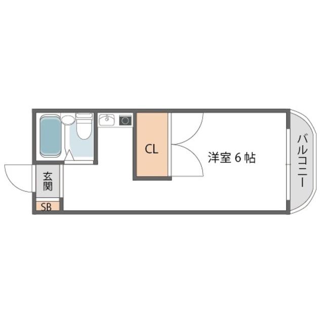 六甲石橋プラザ(ワンルーム/3階)の間取り写真
