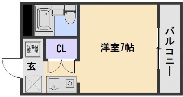 AXIS(1K/2階)の間取り写真