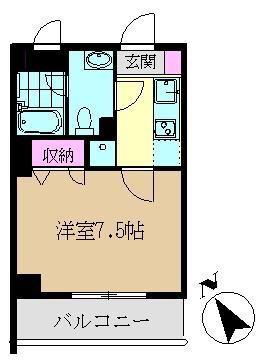 コートエスト(1K/3階)の間取り写真