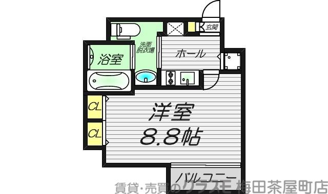 アドバンス東梅田アクシス(1K/11階)の間取り写真