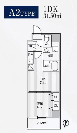 ALIVIS東十条(1DK/6階)の間取り写真