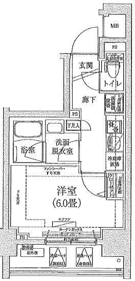 アイルYOKOHAMA関内(1K/7階)の間取り写真