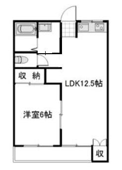 コーポオランジェ(1LDK/2階)の間取り写真