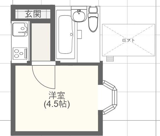 ヴィラ白峰(ワンルーム/2階)の間取り写真