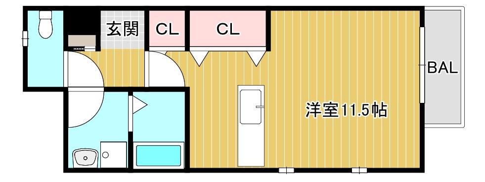 近江鉄道八日市線 新八日市駅 徒歩12分 2階建 築20年(ワンルーム/1階)の間取り写真