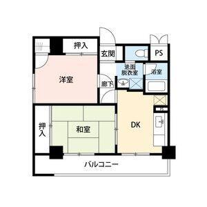 アンジェリカパレス(2DK/5階)の間取り写真