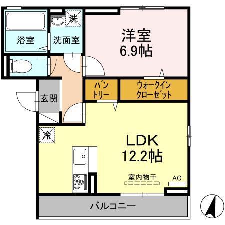 アルテール新和(1LDK/2階)の間取り写真