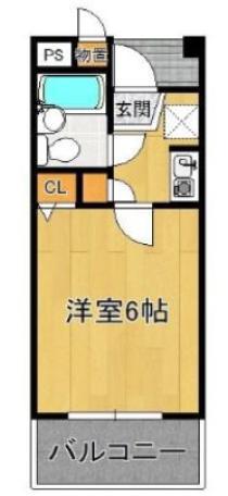 ロジュマン海塚1(1K/7階)の間取り写真