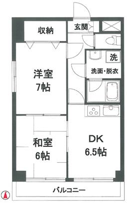 トーア杉並(2DK/3階)の間取り写真