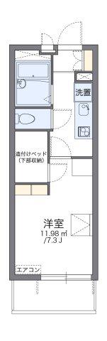 レオパレスエスエイチII(1K/2階)の間取り写真