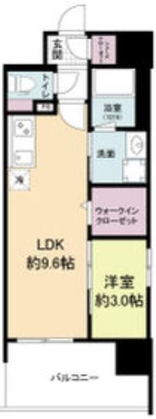 リヴェント難波サウス(1LDK/7階)の間取り写真