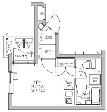 ベルシードステアー鶴見市場駅前(ワンルーム/5階)の間取り写真