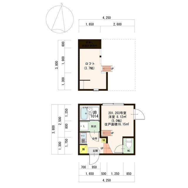 CASA VIOLA 志村(1K/2階)の間取り写真