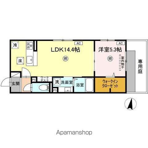 D-RESENA和田(1LDK/1階)の間取り写真