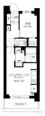 パレステージ鷺宮(1LDK/2階)の間取り写真