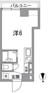 メゾン太陽(ワンルーム/3階)の間取り写真