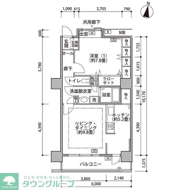 東雲キャナルコートCODAN18号棟(1LDK/11階)の間取り写真