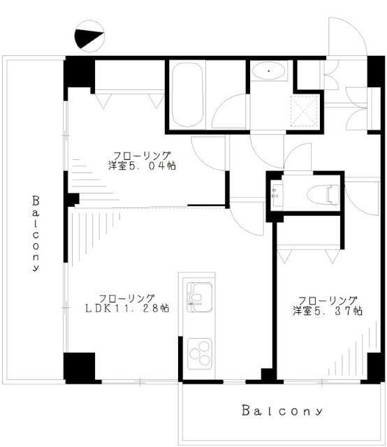 Uガーデン南荻窪(2LDK/1階)の間取り写真