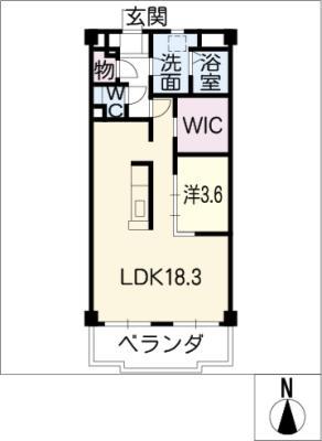 アレイII(1LDK/2階)の間取り写真