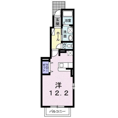 CENTRE(ワンルーム/1階)の間取り写真