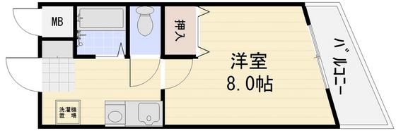 牛田本町 橋本ビル(1K/2階)の間取り写真